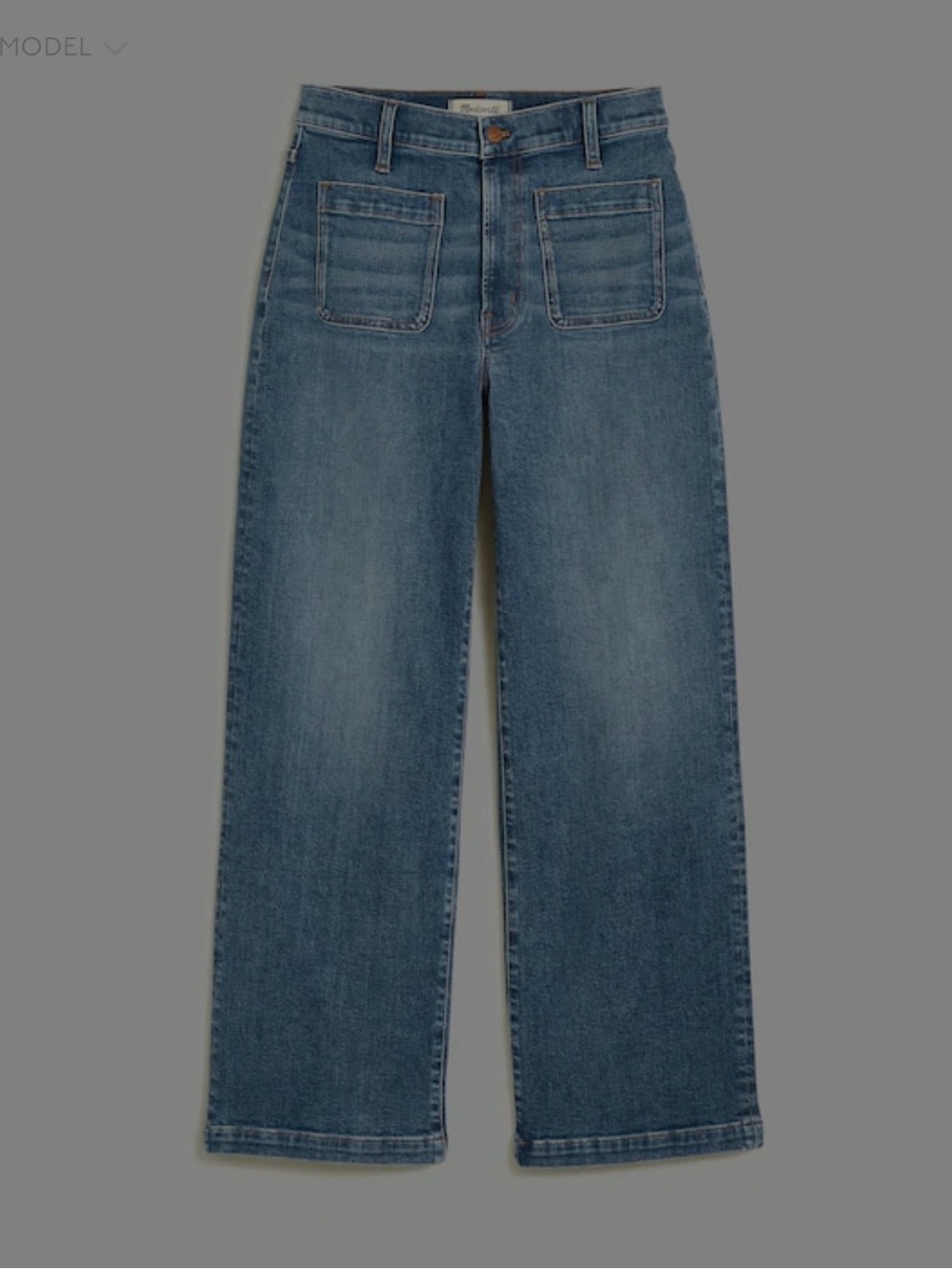 Madewell Wide-Leg Crop Size 26 Pocket Edition Modern Retro Denim